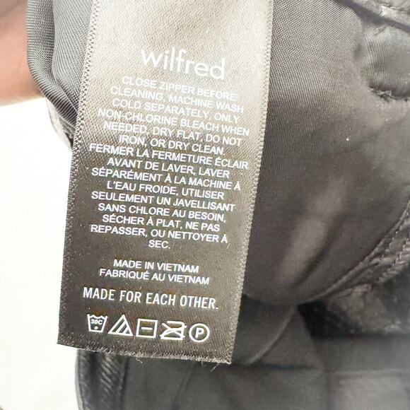 Wilfred by Aritzia Black Faux Snakeskin Patterned Wide Leg Pant Size 10 - Picture 7 of 9